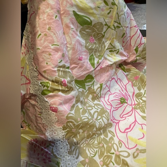 LILLY PULITZER Girls Size 16 Pink Green Floral Sundress - Picture 7 of 12